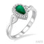 Pear Shape Gemstone & Halo Diamond Ring
