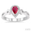 Pear Shape Gemstone & Halo Diamond Ring