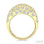 Bold Hexagon Shape Honeycomb Diamond Fashion Dome Ring