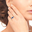 Oval & Pear Shape Gemstone & Halo Diamond Ring