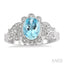 Oval Shape Gemstone & Diamond Ring