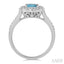 Cushion Shape Gemstone & Halo Diamond Ring