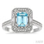 Emerald Shape Gemstone & Diamond Ring