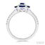 Oval Shape Gemstone & Halo Diamond Ring