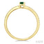Oval Shape Gemstone & Petite Diamond Fashion Ring