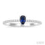 Pear Shape Gemstone & Petite Diamond Fashion Ring