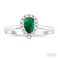 Pear Shape Gemstone & Halo Diamond Ring