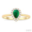 Pear Shape Gemstone & Halo Diamond Ring