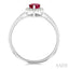 Pear Shape Gemstone & Halo Diamond Ring