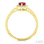 Pear Shape Gemstone & Halo Diamond Ring