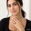 Emerald Shape Gemstone & Halo Diamond Ring