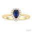 Pear Shape Gemstone & Halo Diamond Ring