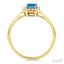 Emerald Shape Gemstone & Halo Diamond Ring
