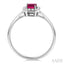 Emerald Shape Gemstone & Halo Diamond Ring