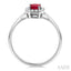 Emerald Shape Gemstone & Halo Diamond Ring