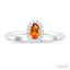 Oval Shape Gemstone & Halo Diamond Ring