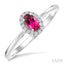 Oval Shape Gemstone & Halo Diamond Ring