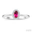 Oval Shape Gemstone & Halo Diamond Ring