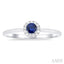 Round Shape Gemstone & Halo Diamond Ring