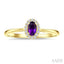 Oval Shape Gemstone & Halo Diamond Ring