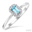 Emerald Shape Gemstone & Halo Diamond Ring