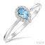 Pear Shape Gemstone & Halo Diamond Ring
