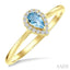 Pear Shape Gemstone & Halo Diamond Ring