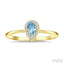 Pear Shape Gemstone & Halo Diamond Ring