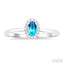 Oval Shape Gemstone & Halo Diamond Ring