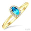 Oval Shape Gemstone & Halo Diamond Ring