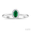 Oval Shape Gemstone & Halo Diamond Ring