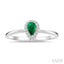 Pear Shape Gemstone & Halo Diamond Ring