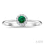 Round Shape Gemstone & Halo Diamond Ring