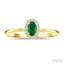Oval Shape Gemstone & Halo Diamond Ring