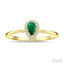 Pear Shape Gemstone & Halo Diamond Ring