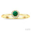 Round Shape Gemstone & Halo Diamond Ring