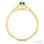 Round Shape Gemstone & Halo Diamond Ring