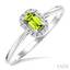 Emerald Shape Gemstone & Halo Diamond Ring