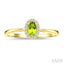 Oval Shape Gemstone & Halo Diamond Ring