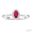 Oval Shape Gemstone & Halo Diamond Ring