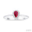 Pear Shape Gemstone & Halo Diamond Ring