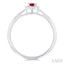 Round Shape Gemstone & Halo Diamond Ring