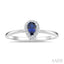 Pear Shape Gemstone & Halo Diamond Ring