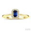 Emerald Shape Gemstone & Halo Diamond Ring