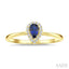 Pear Shape Gemstone & Halo Diamond Ring