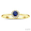 Round Shape Gemstone & Halo Diamond Ring