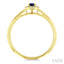Round Shape Gemstone & Halo Diamond Ring