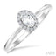 Oval Shape Gemstone & Halo Diamond Ring