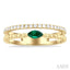Bead Marquise Shape East-West Gemstone & Diamond Ring