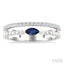 Bead Marquise Shape East-West Gemstone & Diamond Ring